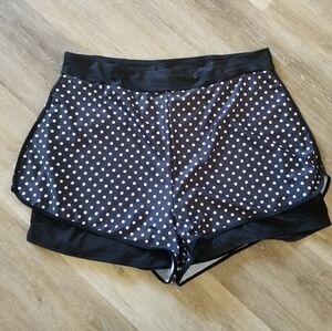 NWT Halcurt Black Polka Dot Swim Shorts Size 4X